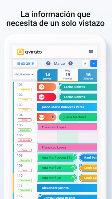 Avirato Gestión Hotelera Screenshot