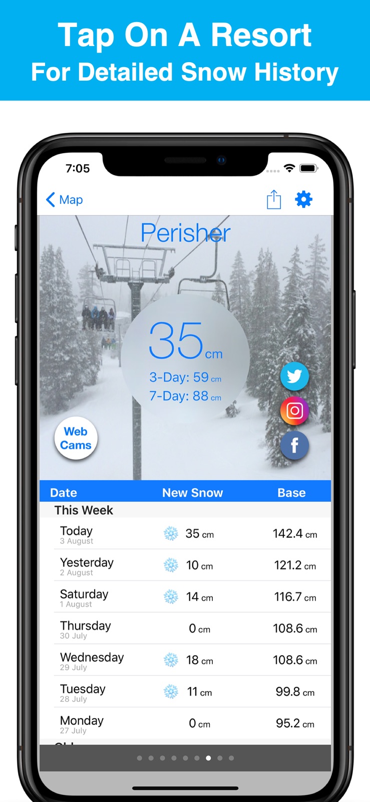 Australia Snow Map & Webcams iphone screenshot 2