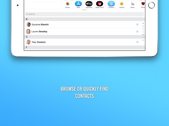 Contacty for Messages iPad screenshot 2 - Utilities app