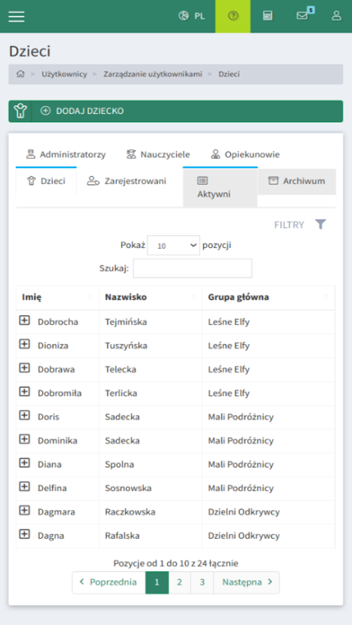 Obecności Przedszkola i Żłobki Screenshot