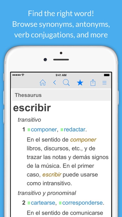 Screenshot #3 pour Spanish Dictionary & Thesaurus