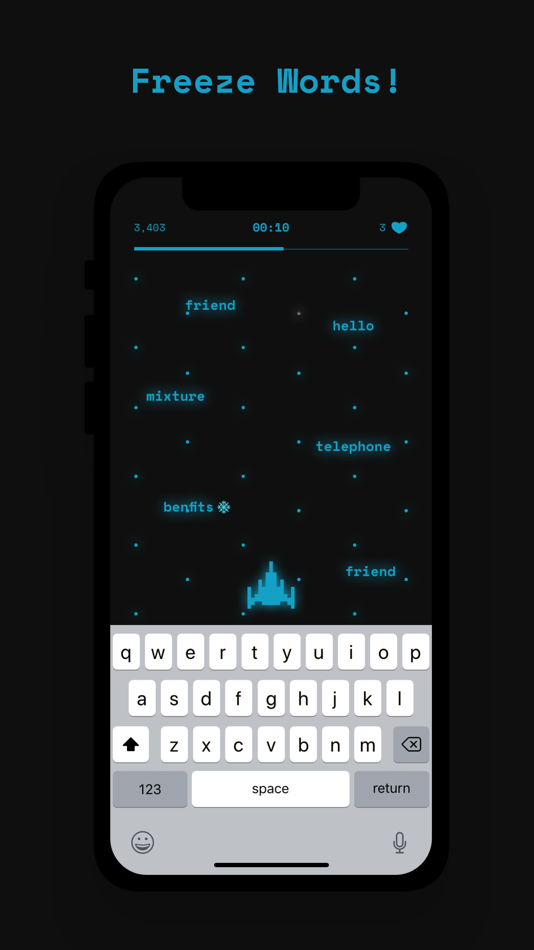 #3. Text Invaders Game (iOS) By: RC Games