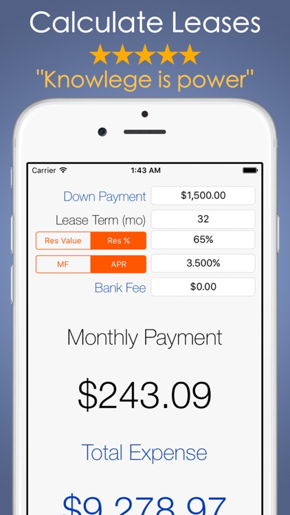Car Payment Calculator Mobile by ChuChu Train Productions