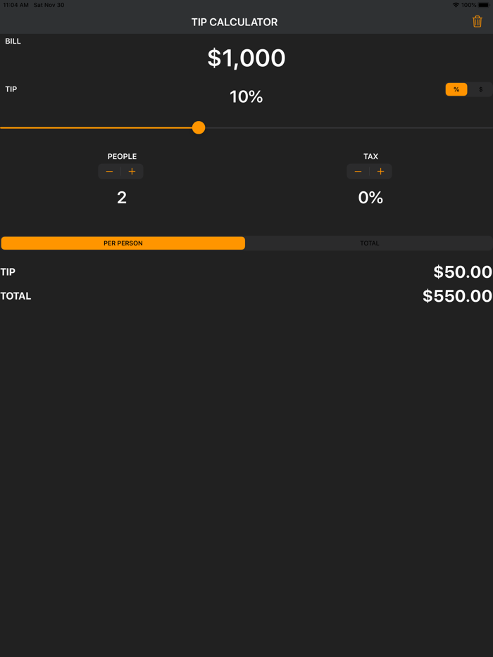 Tip Share  -Simple Calculator