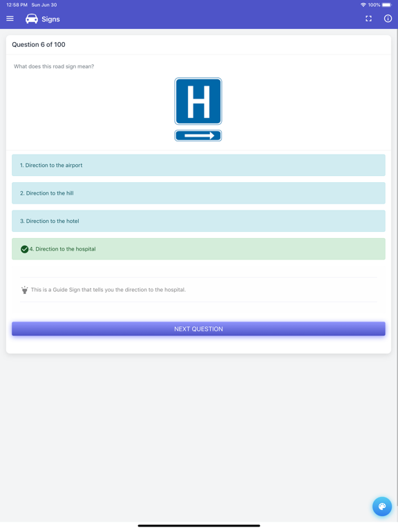 Louisiana OMV Permit Test iPad screenshot