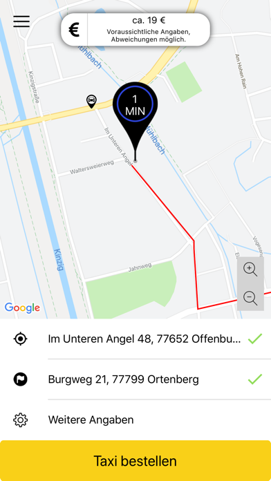Taxi Nowak - Offenburg Screenshot