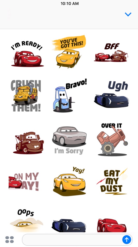 #4. Pixar Stickers: Cars 3 (iOS) 由: Disney