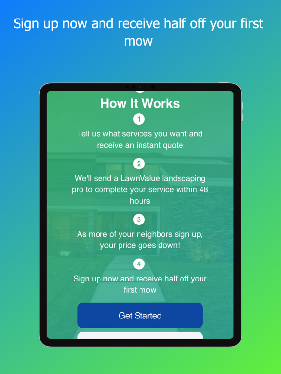 LawnValue iPad screenshot 1 - Utilities app