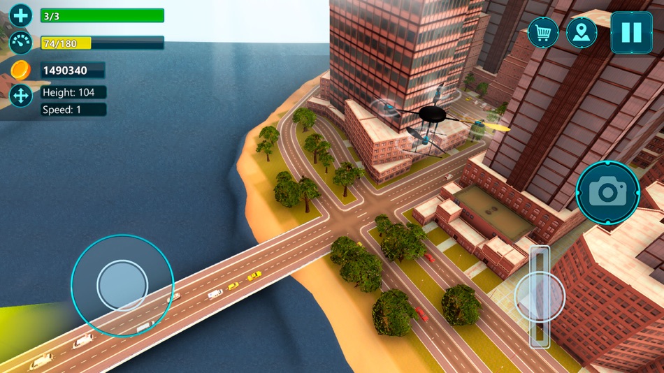 #3. Quadcopter Drone Simulator (iOS) Podle: Tayga Games OOO