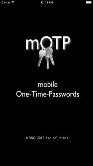 Screenshot von MOTP - Mobile OneTimePasswords auf dem iPhone 1