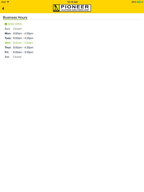 Pioneer Telephone Directories iPad screenshot 6 - Reference app