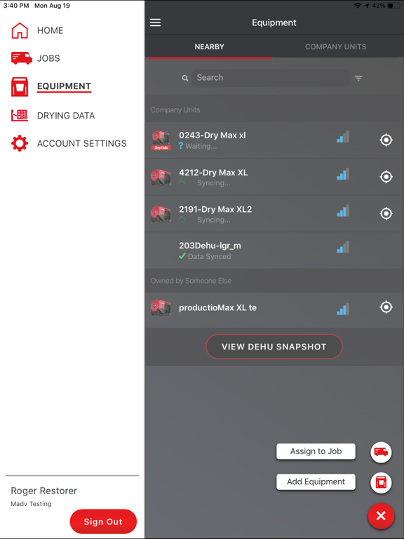 DryLINK iPad screenshot 4 - Utilities app