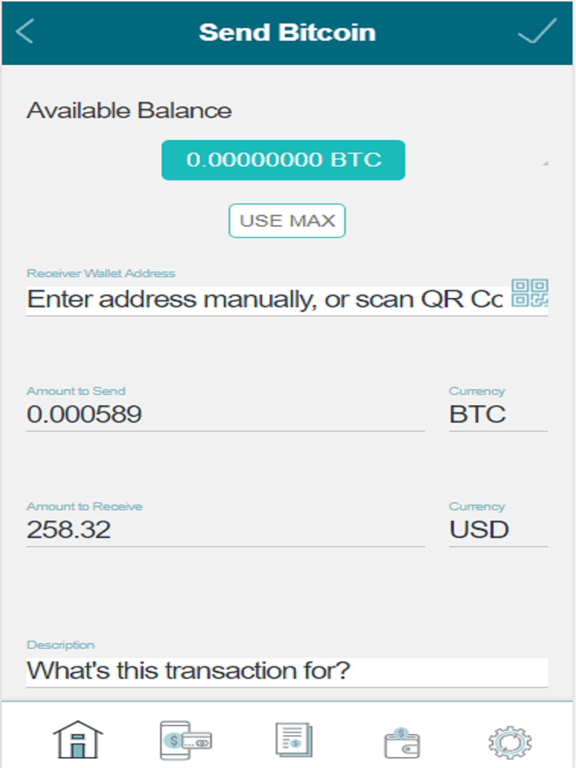 Zloadr – Bitcoin Wallet App iPad screenshot