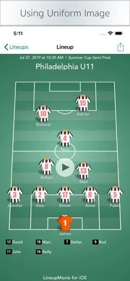 Game screenshot LineupMovie for Football mod apk