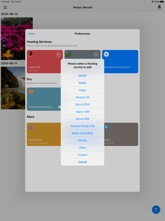 uPic: Hosting tool iPad screenshot 4 - Utilities app