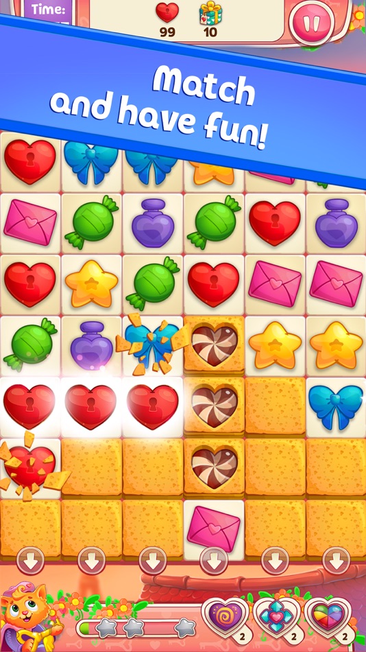 #1. Sweet Hearts Match 3 (iOS) By: CharStudio OU