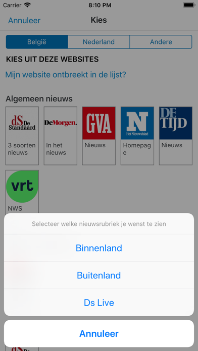 Screenshot #2 pour Mijn Nieuwsberichten