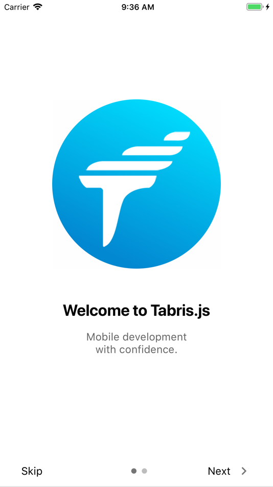 #1. Tabris.js (iOS) โดย: Innoopract Informationssysteme GmbH