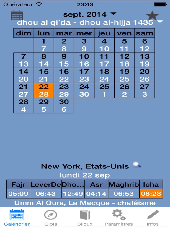 Screenshot #4 pour Calendrier Hijri-Islamique