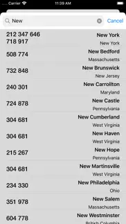 area codes iphone screenshot 2