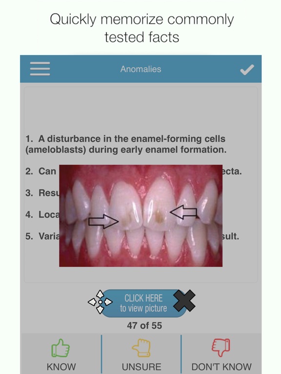 Screenshot #4 pour Dental Anatomy Cram Cards