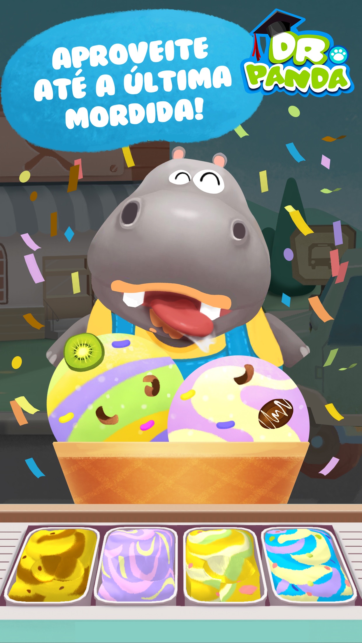 Screenshot do app Loja de Sorvete do Dr. Panda