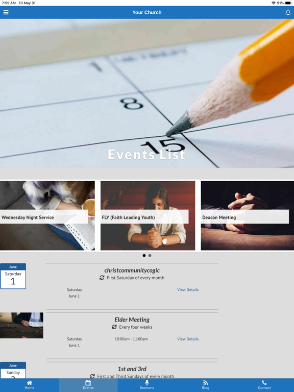 Our Church - By ChurchDev.com iPad screenshot 4 - Lifestyle app