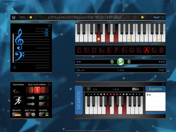 Screenshot von IPiano Chords HD auf dem iPhone 3