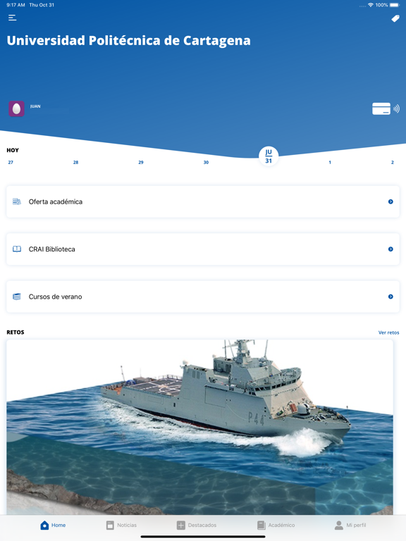 UPCT Politécnica de Cartagena iPad screenshot 7 - Education app
