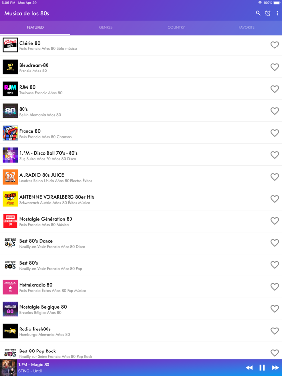 Screenshot #4 pour Musica de los 80s Radio