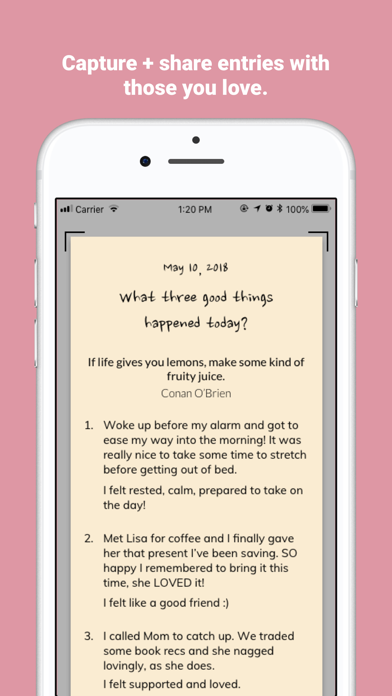 3 Good Things self care diary screenshot 4