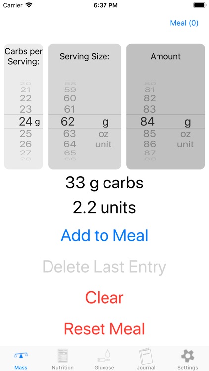Carb Master for Diabetes T1