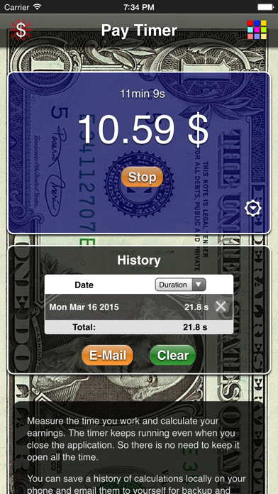 Pay Timer Lite Screenshot