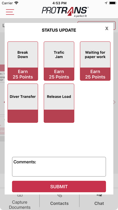 Protrans Driver App Screenshot