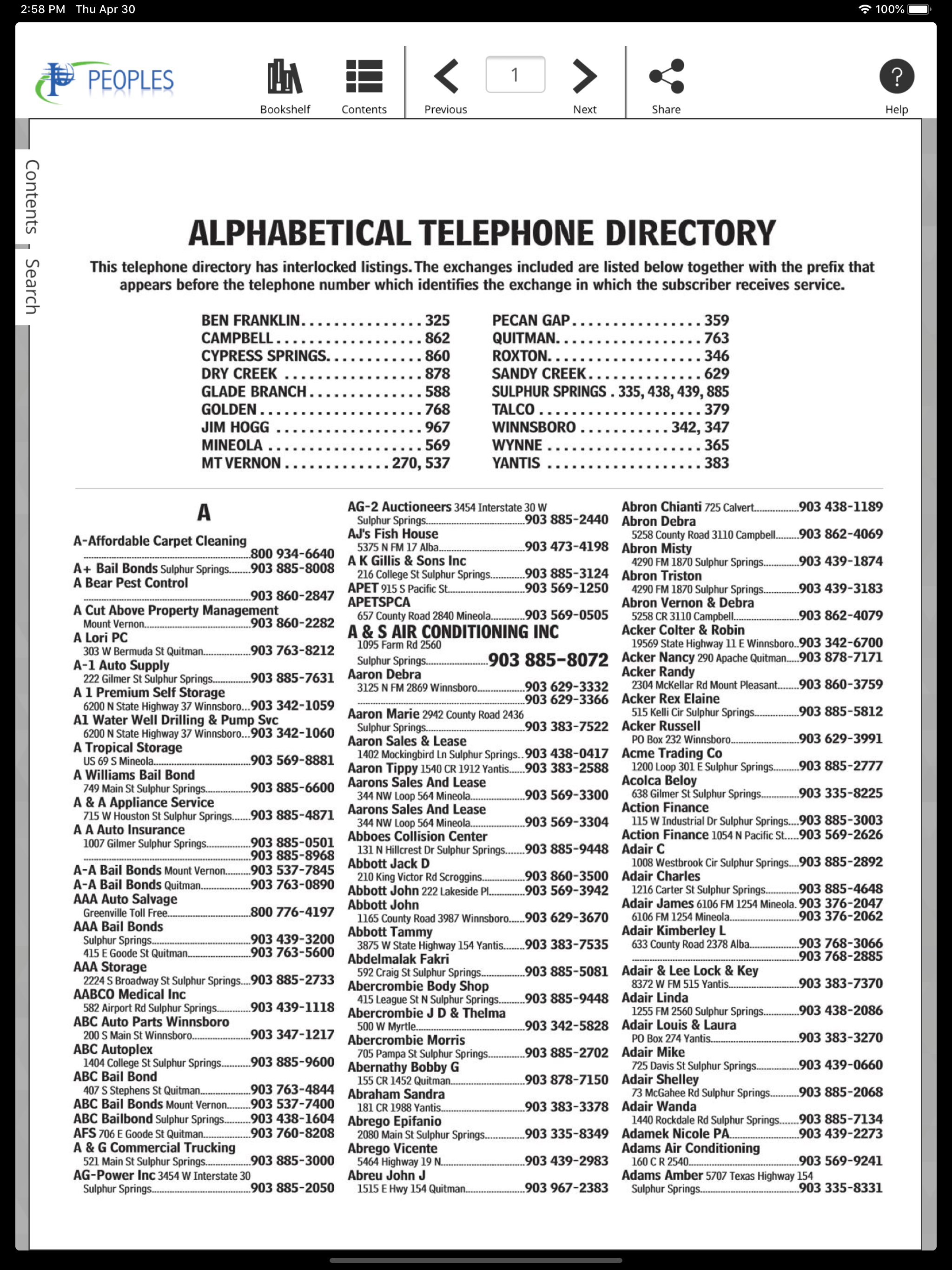 Peoples Telephone YP screenshot 10