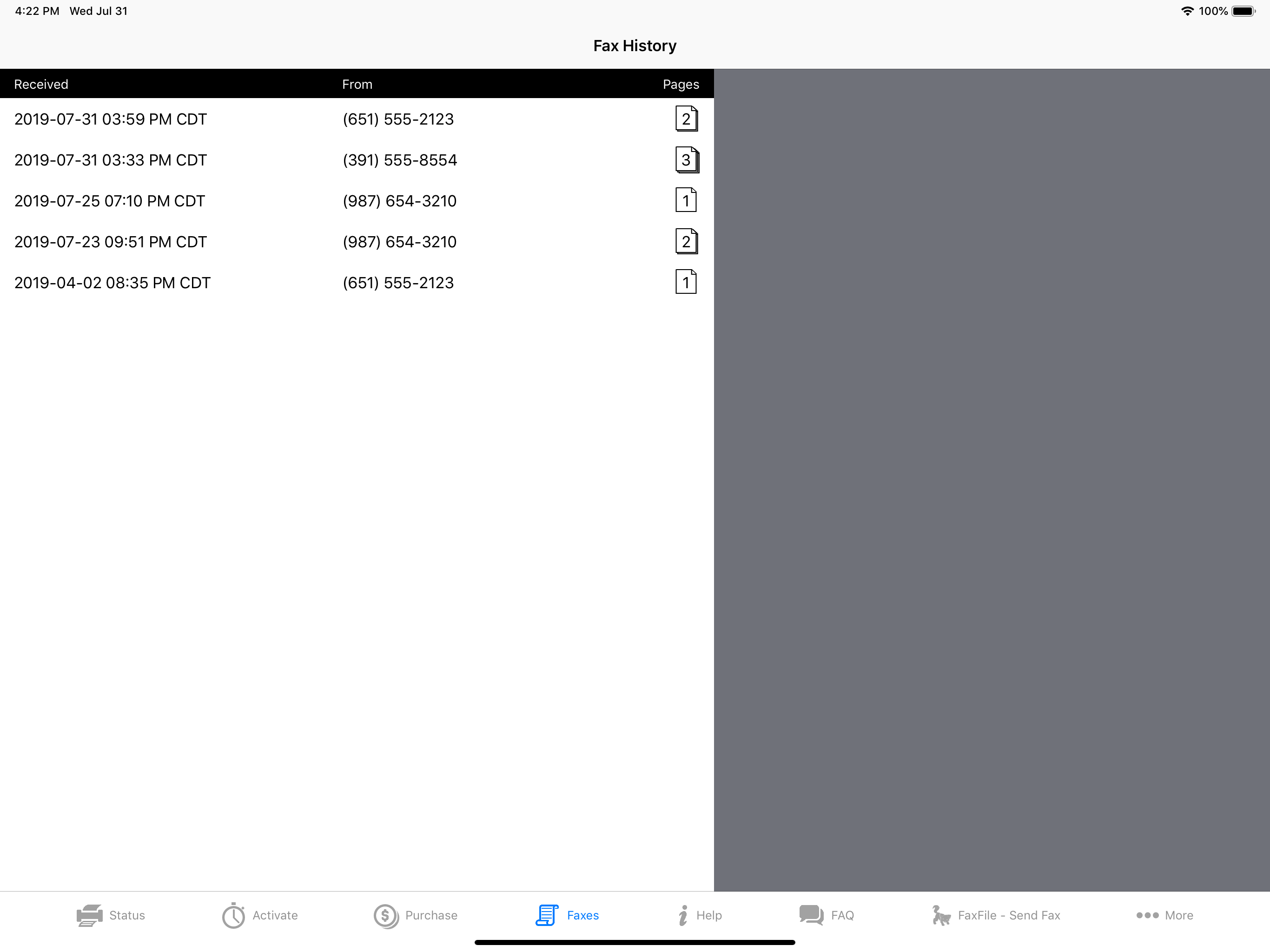 FaxReceive - receive fax app