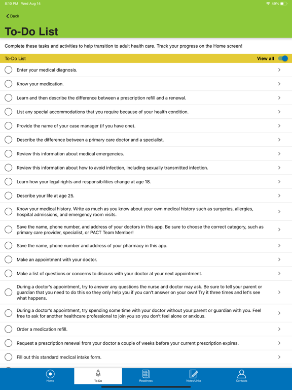 Screenshot #6 pour Pediatric to Adult Care
