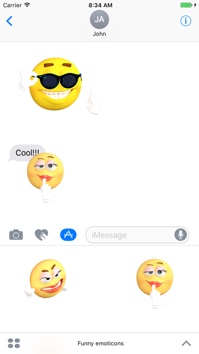 Screenshot #2 pour Funny Emoticons Stickers