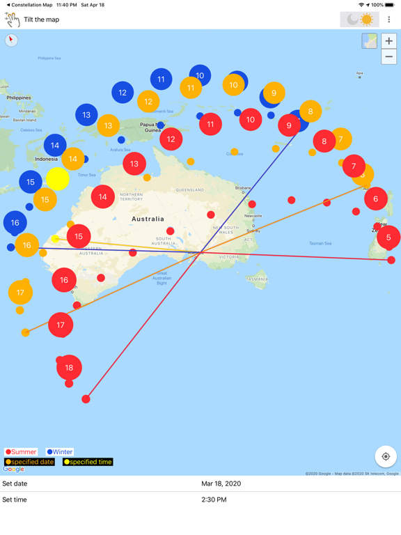 Sun position and path iPad screenshot 4 - Utilities app