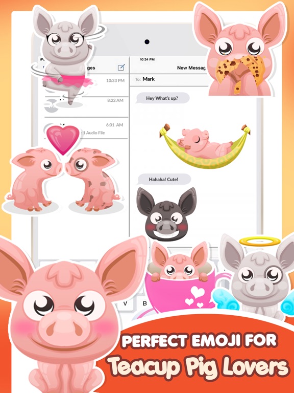 Screenshot #4 pour Miniature Pig GIF Keyboard App
