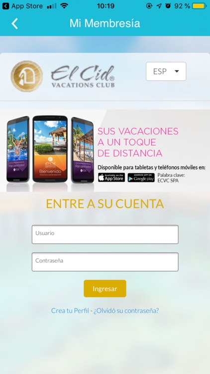SOCIO ECVC  APP ESPANOL