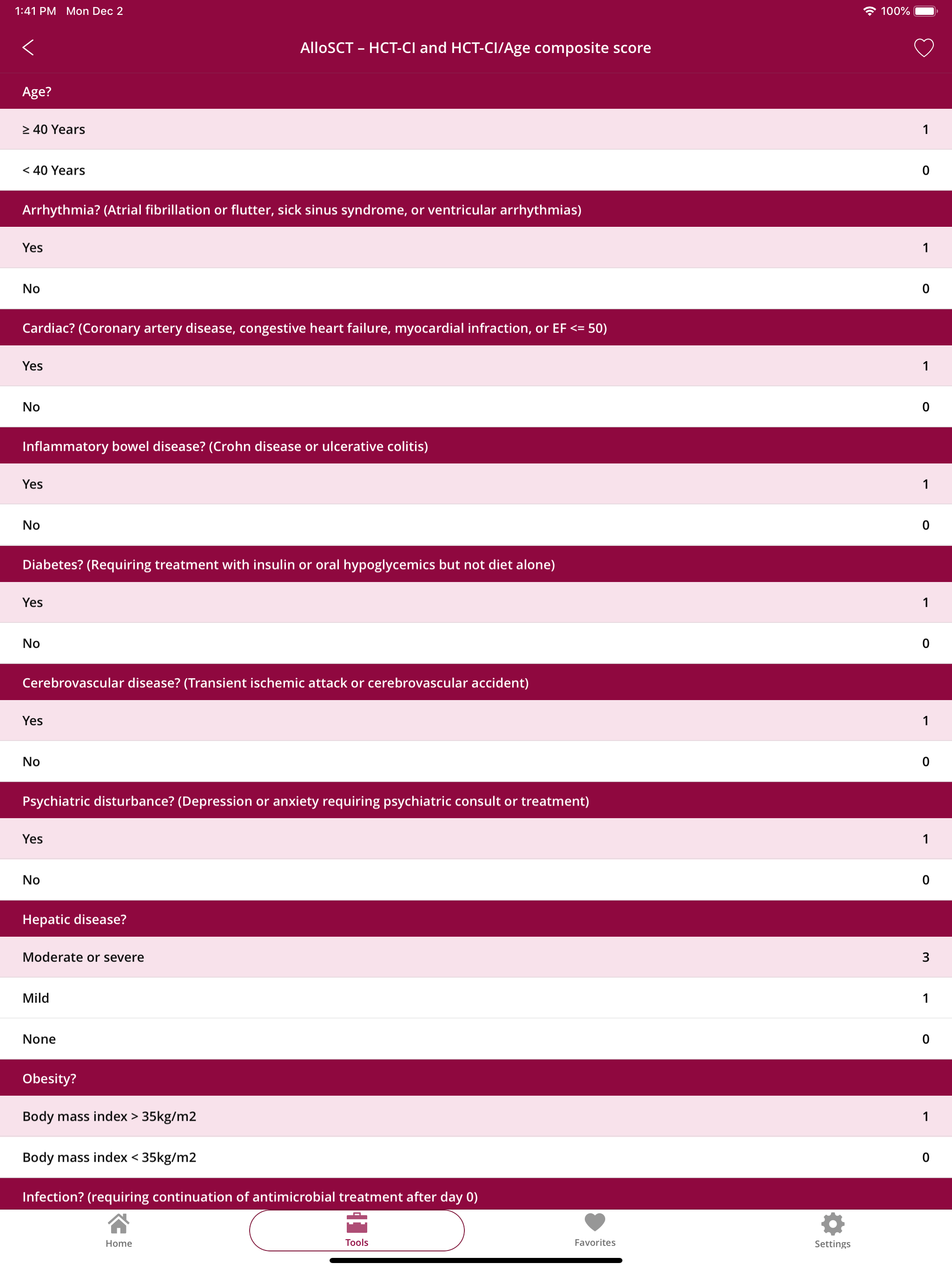 Hematology app