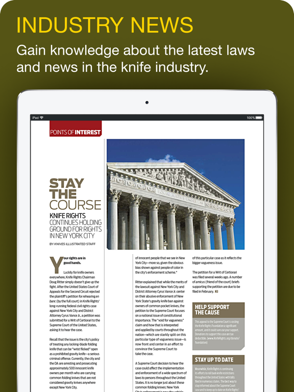 Knives Illustrated iPad screenshot 4 - Lifestyle app