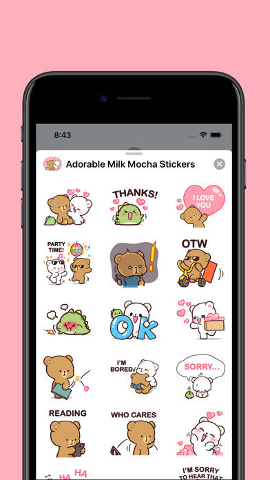 Screenshot #3 pour Adorable Milk Mocha Stickers