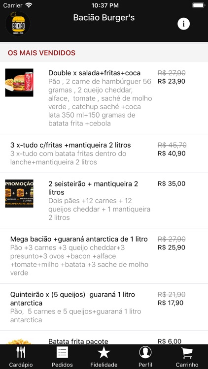 Bacião Burger's - Delivery