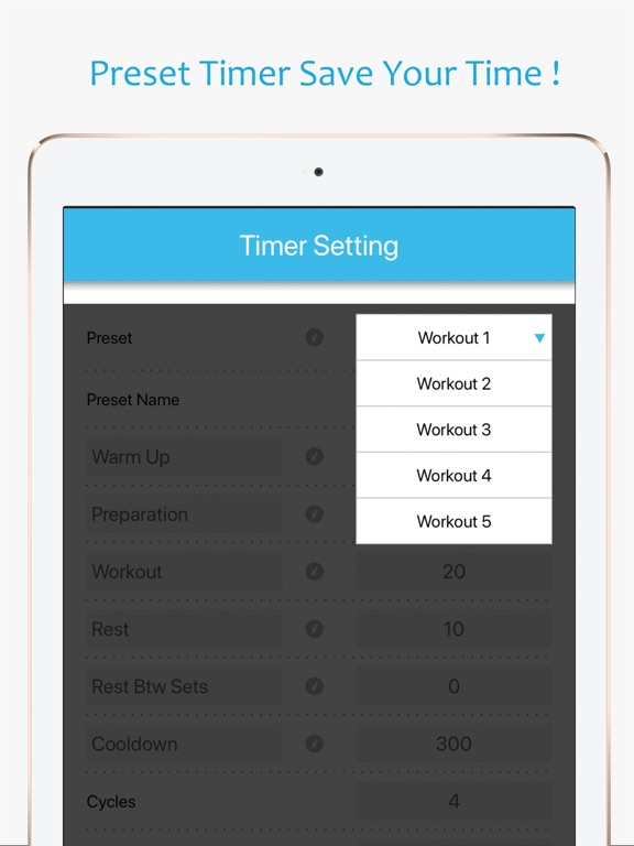 Fitness Workout Timer - Tabata iPad screenshot 7 - Health & Fitness app
