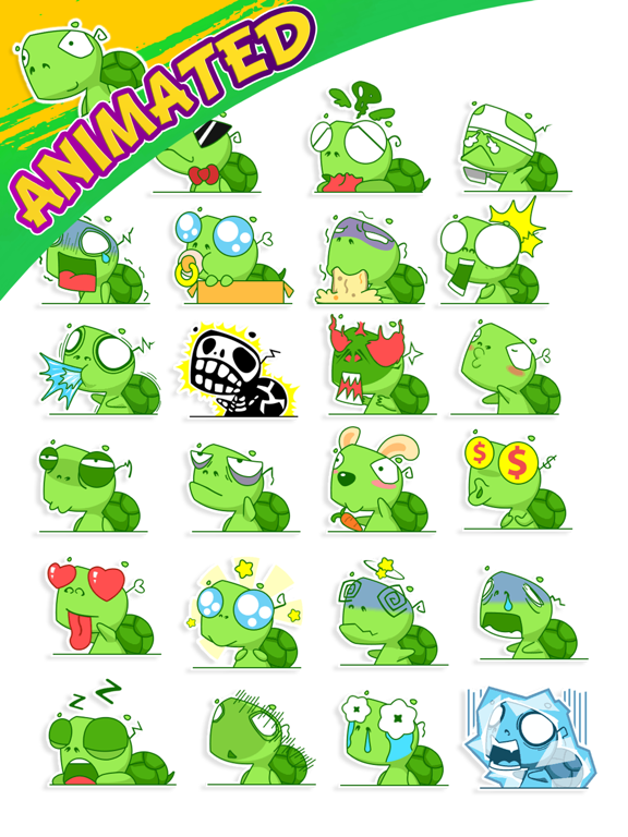 Screenshot #4 pour Funny Turtle Animated Stickers