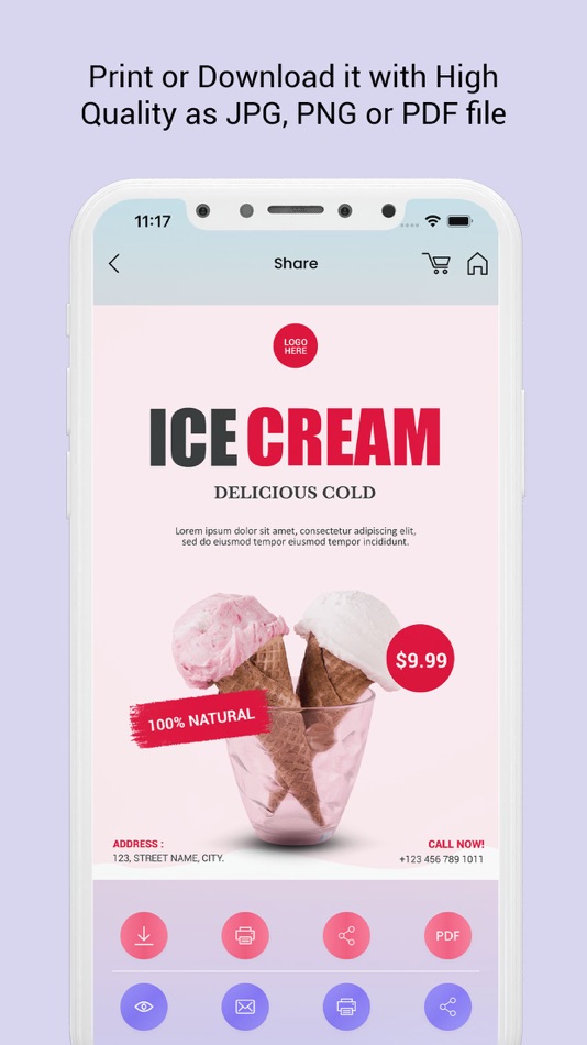 #8. Poster Maker - Flyer Maker Ads (iOS) 由: Shubham Bodar