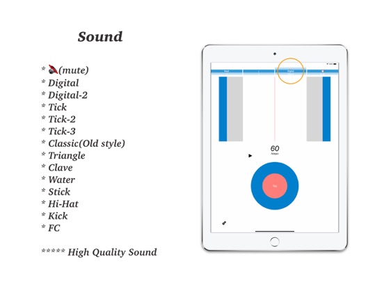 Metronome Lite - Simple App iPad screenshot 5 - Music app
