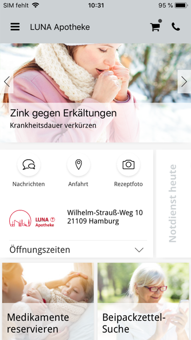 Screenshot #1 pour LUNA Apotheke - S. Geissler